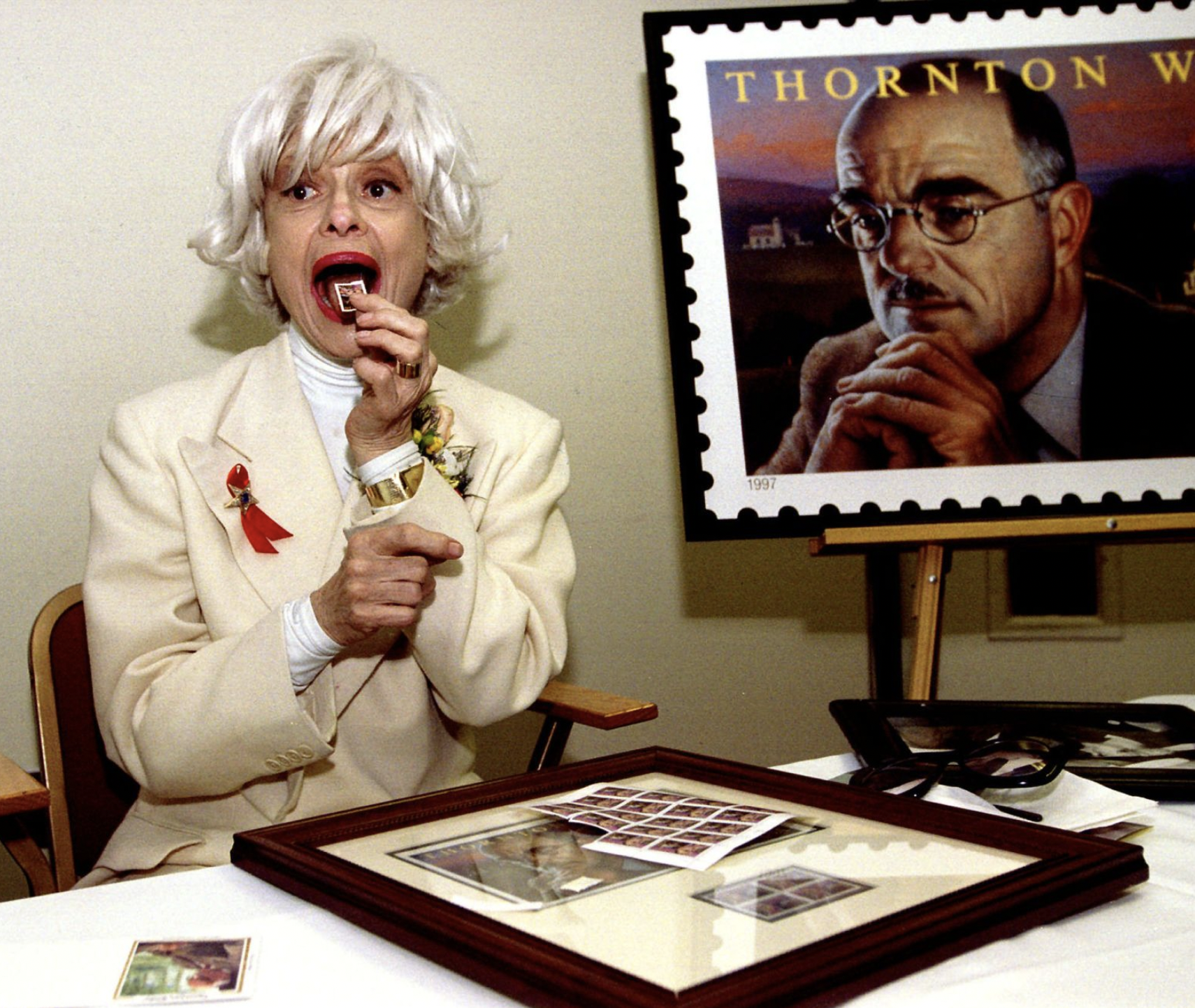 Carol Channing First Lick Wilder Stamp 1997 photo Bob Child : AP .png