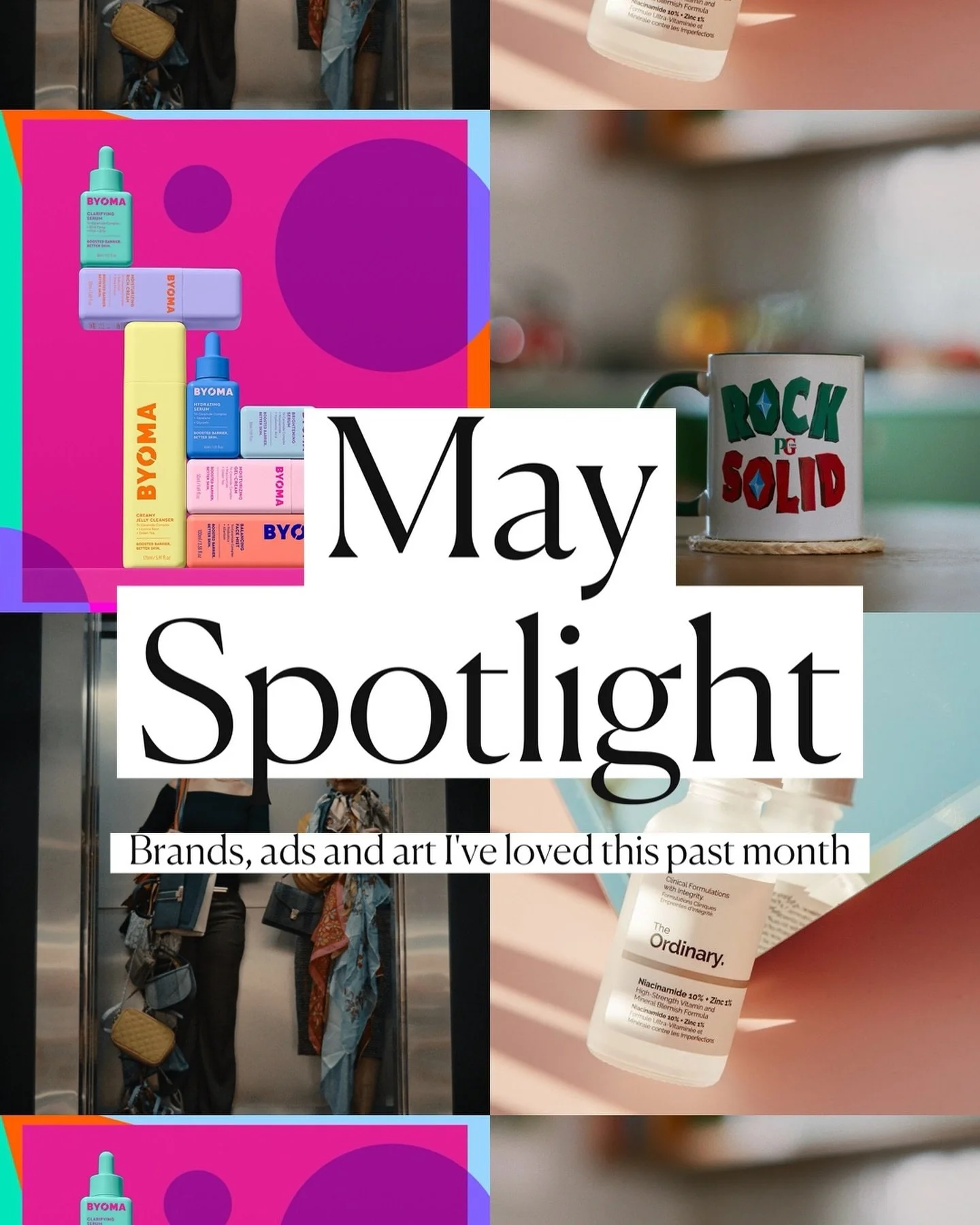 ✨MAY SPOTLIGHT✨

A rapid-fire round-up of brands, ads and art I&rsquo;ve been loving this past month 🔥

Featuring&hellip;

@theordinary, &ldquo;Quality Equality&rdquo;
by @uncommon.creative.studio 

@vinted, &ldquo;Too Many&rdquo;
by @wolfstreetagen