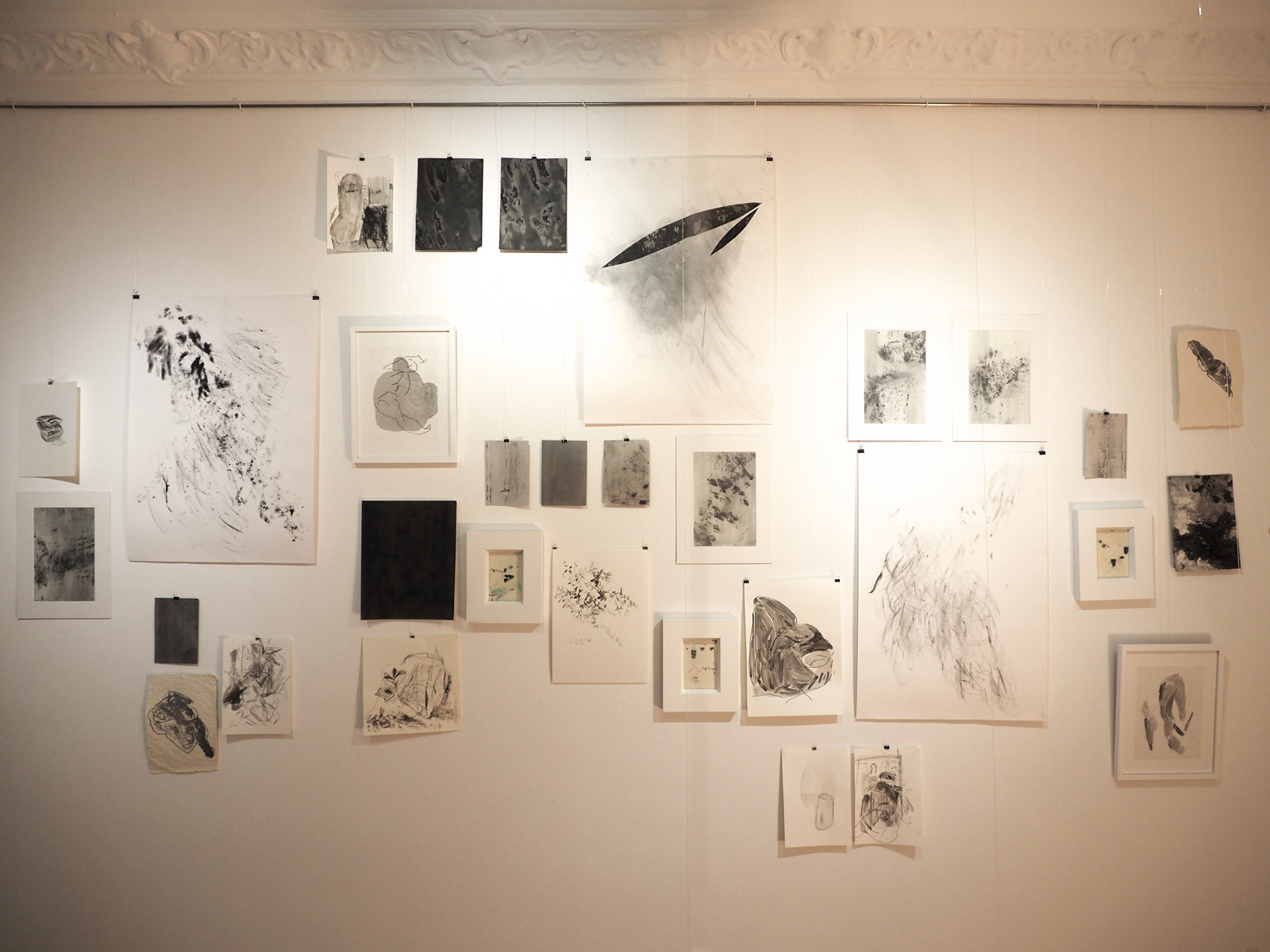 INSTALLATION VIEW of collective drawings, PROJEKTRAUM WILIBALD-ALEXIS, September 2018