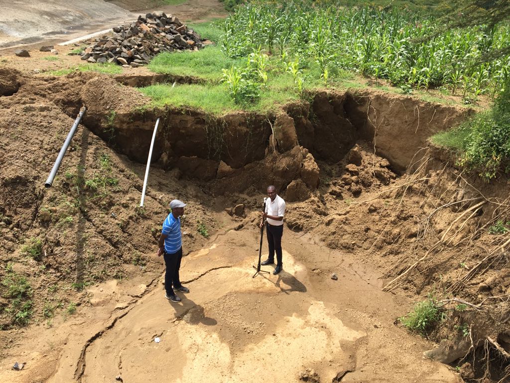 The Youth Cafe officials researching on the impacts of flooding in Rift Valley, Kenya