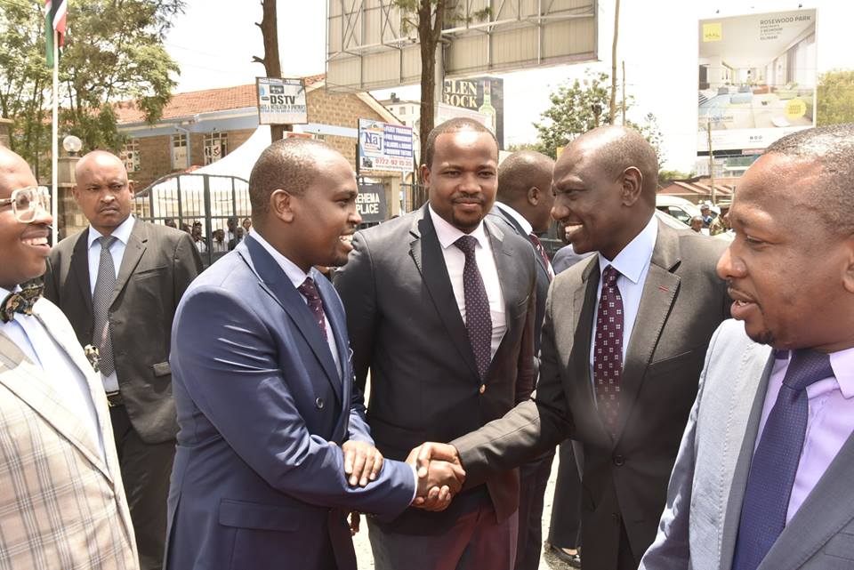 Hon Gideon Keter with Deputy President William Ruto at a past function in Nairobi.
