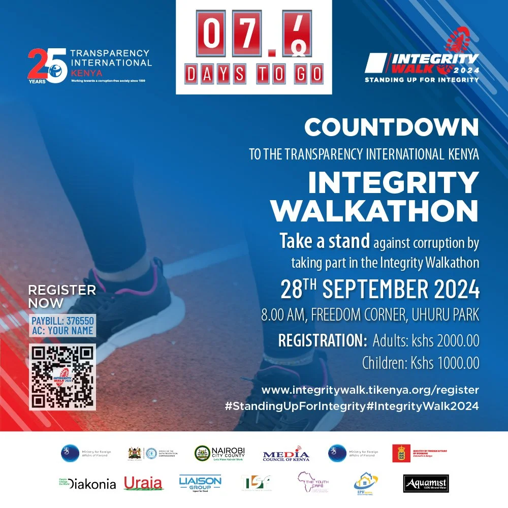 The Youth Cafe Partners With Transparency International Kenya In The Fight Against Corruption Through Integrity Walkathon