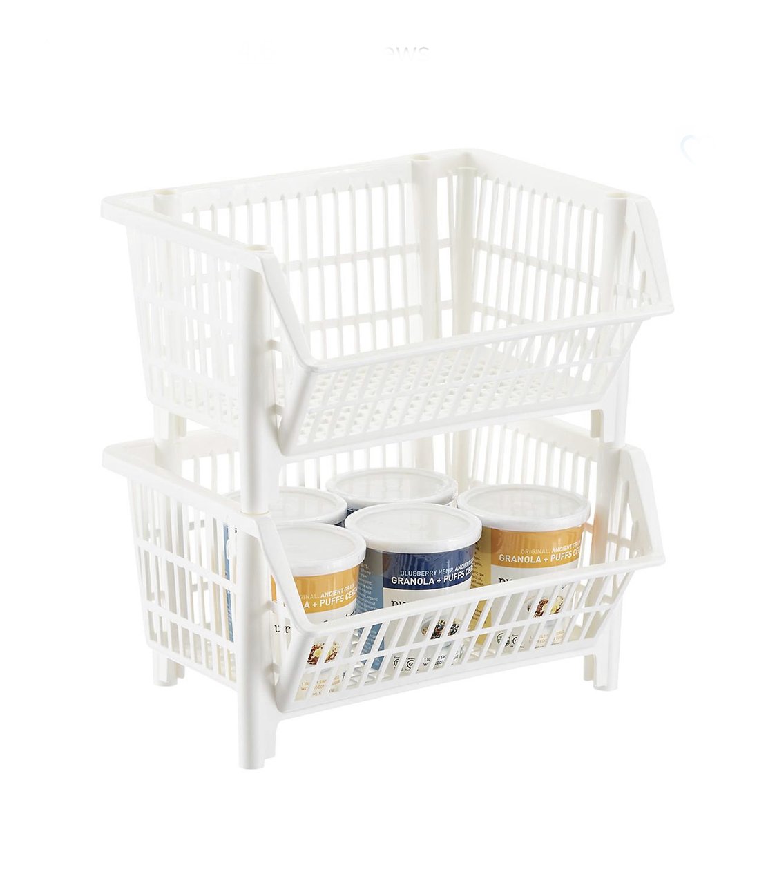White Stackable Baskets