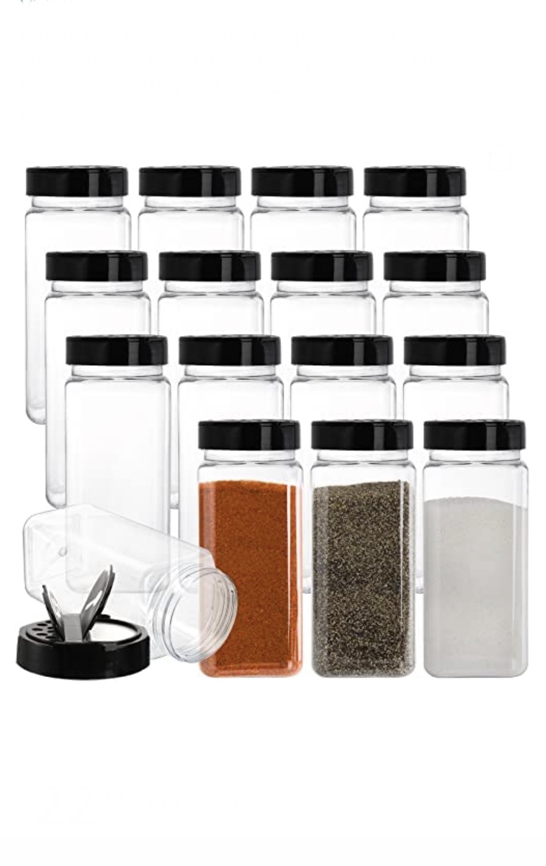 21 oz. Plastic Spice Jars