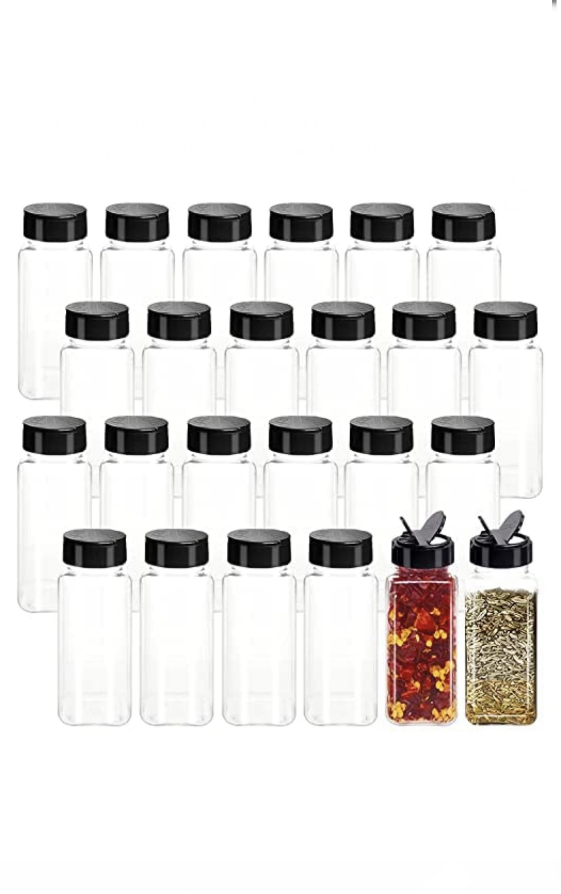 3.5 oz Plastic Spice Jars