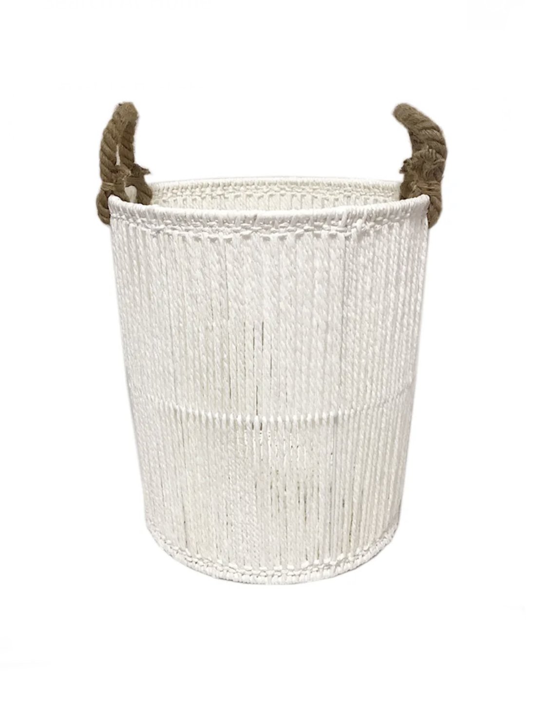 White Round Floor Basket