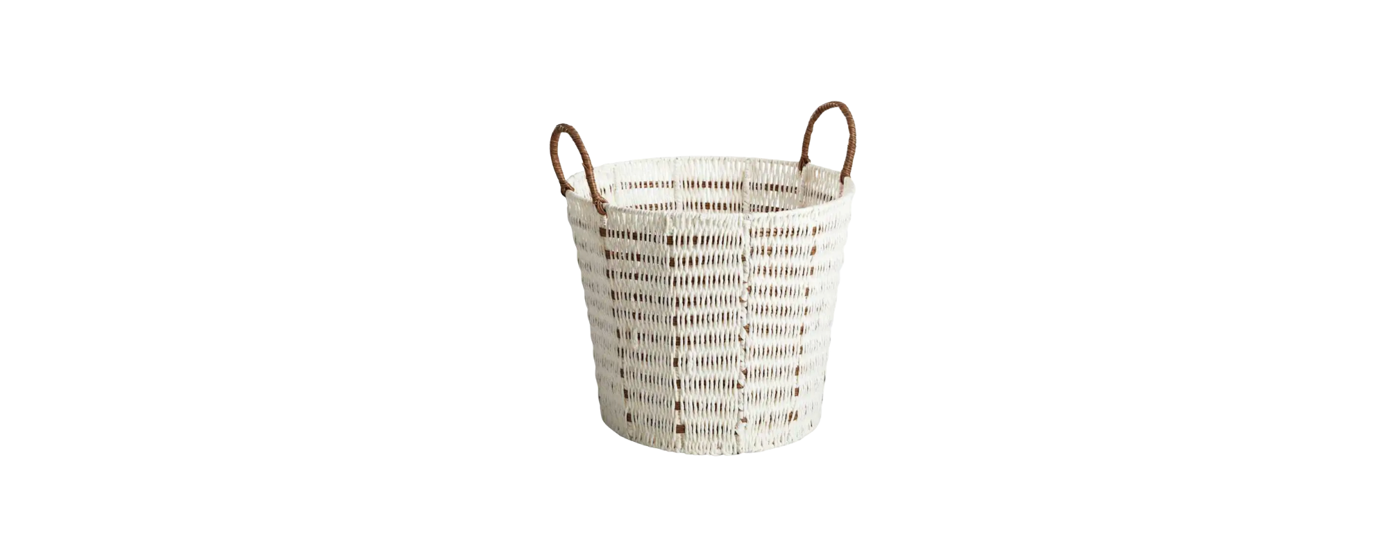 Small White Round Basket