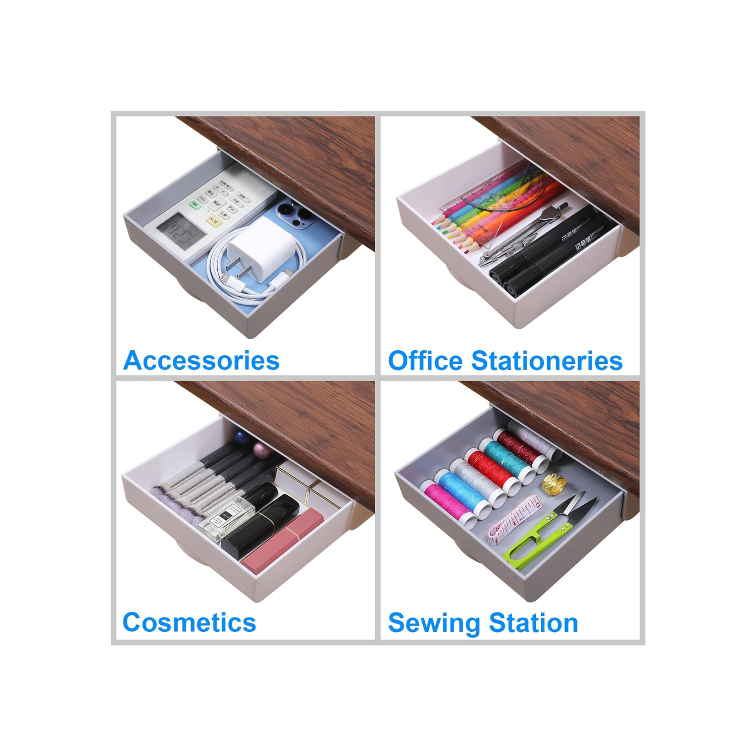Self-Adhesive Under Desk Drawer 