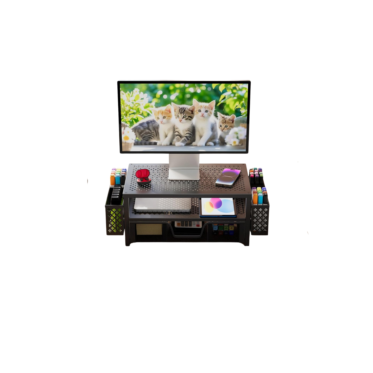 Stand Riser with Drawer &amp; Pen Holder 