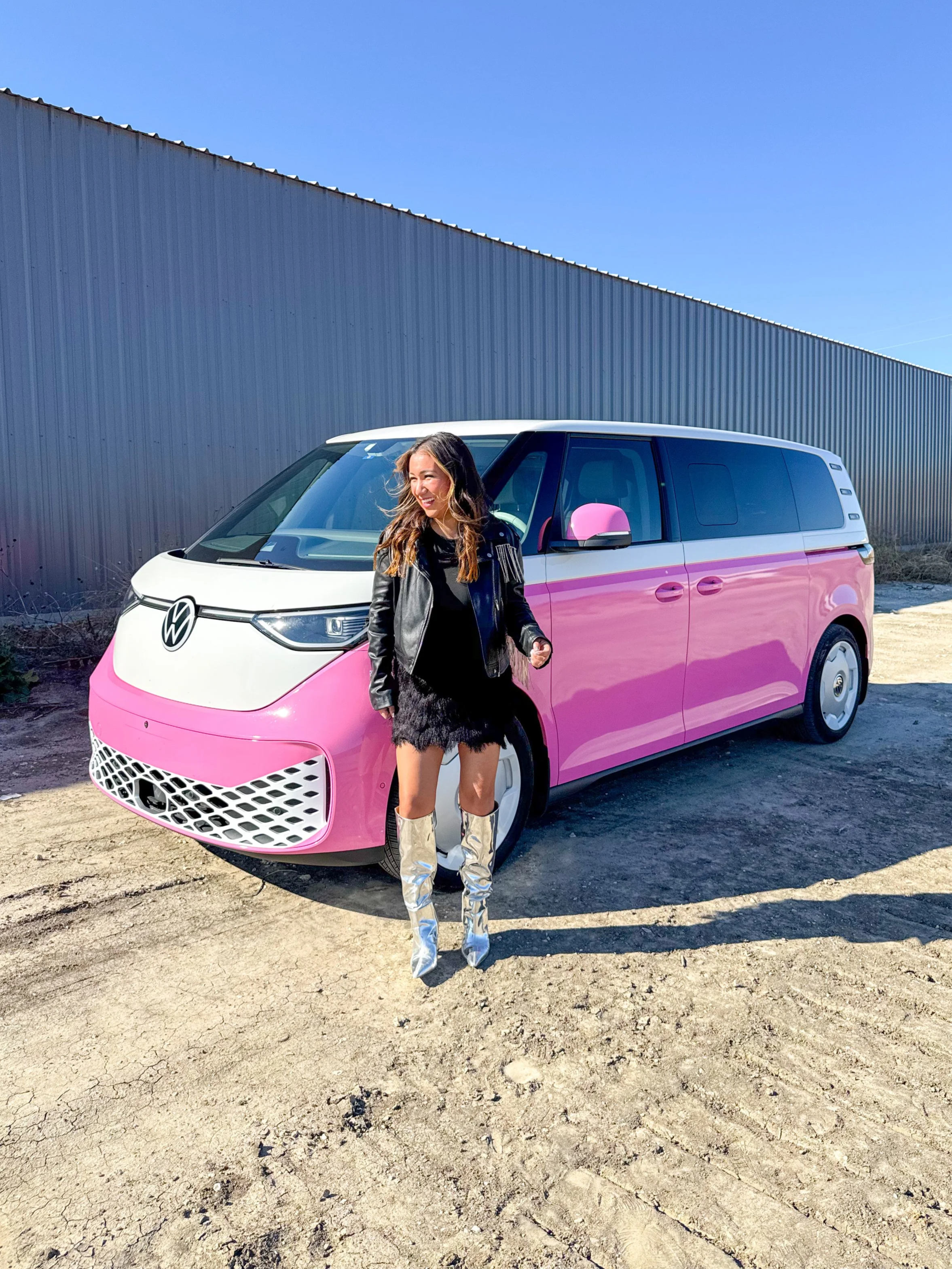 Kim in front of her Organizing Spaces by Kim work van, Dallas, TX