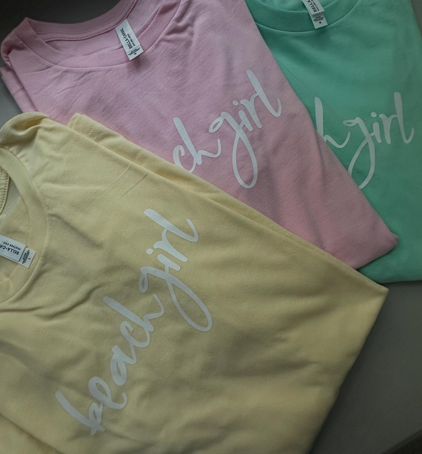 Sherbet anyone? New design and shirt colors for all my beach girls!