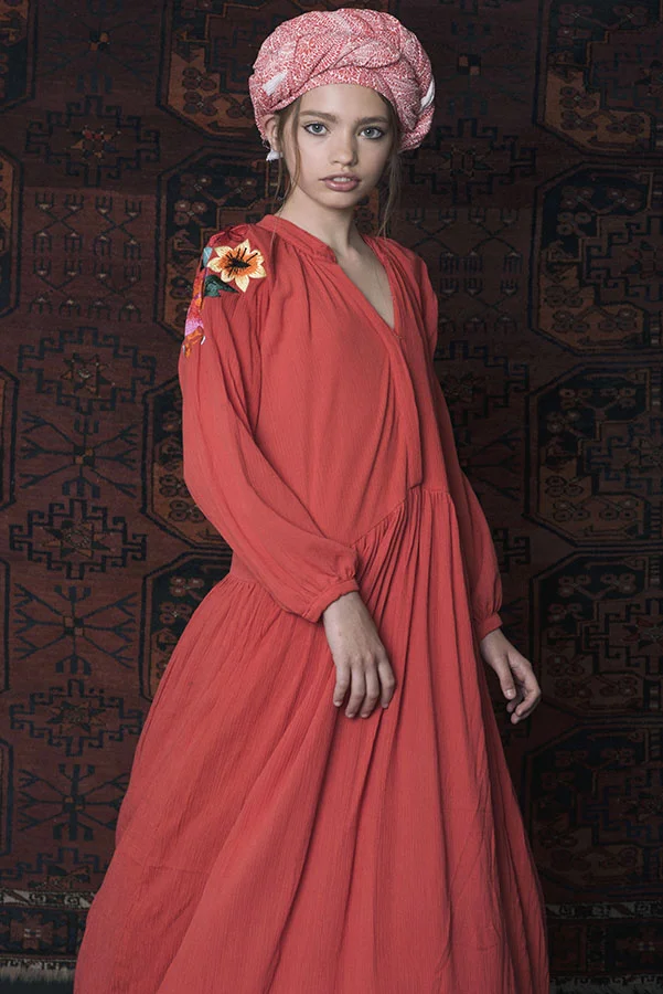 Dress Anis Long Embroidered Raspberry (1).jpg
