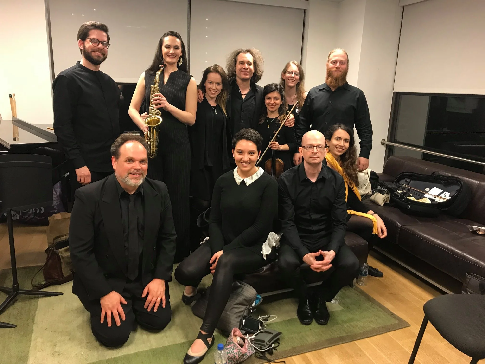 The cast and band for Rumpelstiltskin — backstage at the amazing National Opera Center!