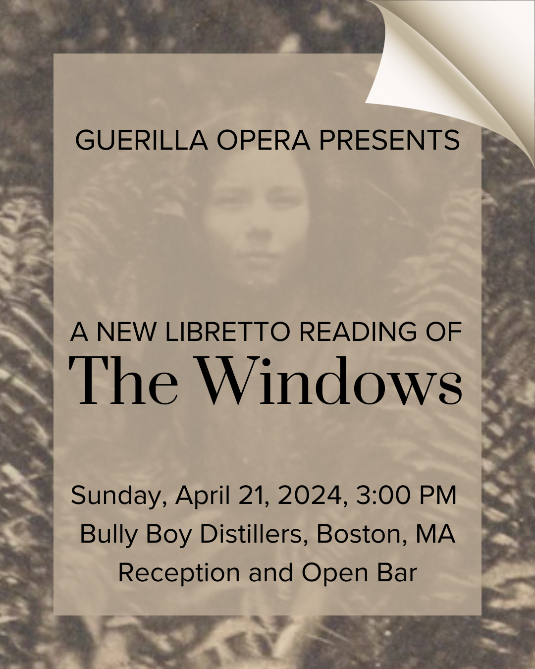 Guerilla Opera Presents a Libretto Reading of a New Opera Based on an Unsolved Mystery