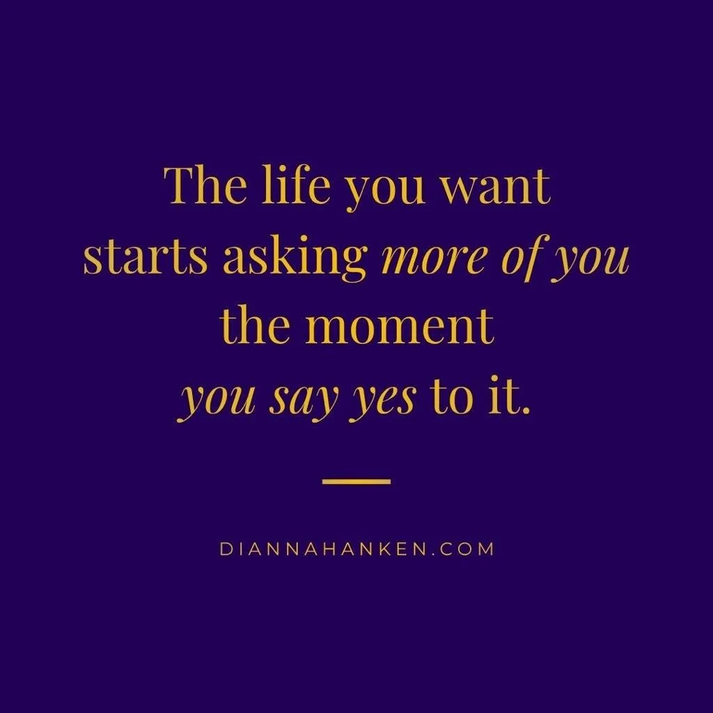 These words have been sitting with me all week.

Because the truth is, the moment we say yes to something bigger for our lives, something begins to shift.

Not just around us &mdash; but within us.

Growth asks more of us.
More trust.
More courage.
M