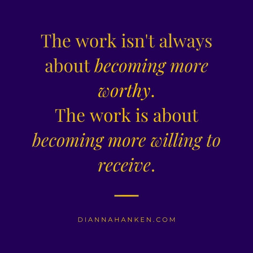 For a long time, I thought growth meant becoming more.

More successful, accomplished, confident, worthy.

What I've been learning lately is something different.

Sometimes the work isn't about becoming more at all. Sometimes it's about releasing the