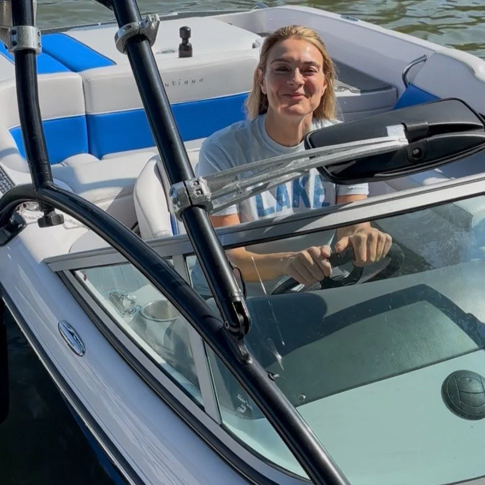 This summer I've been reminded how easy it is to watch life from the shore.
To cheer other people on. To wait until we feel more ready. To convince ourselves we'll try something new "someday."

Learning to drive the boat this summer has rem