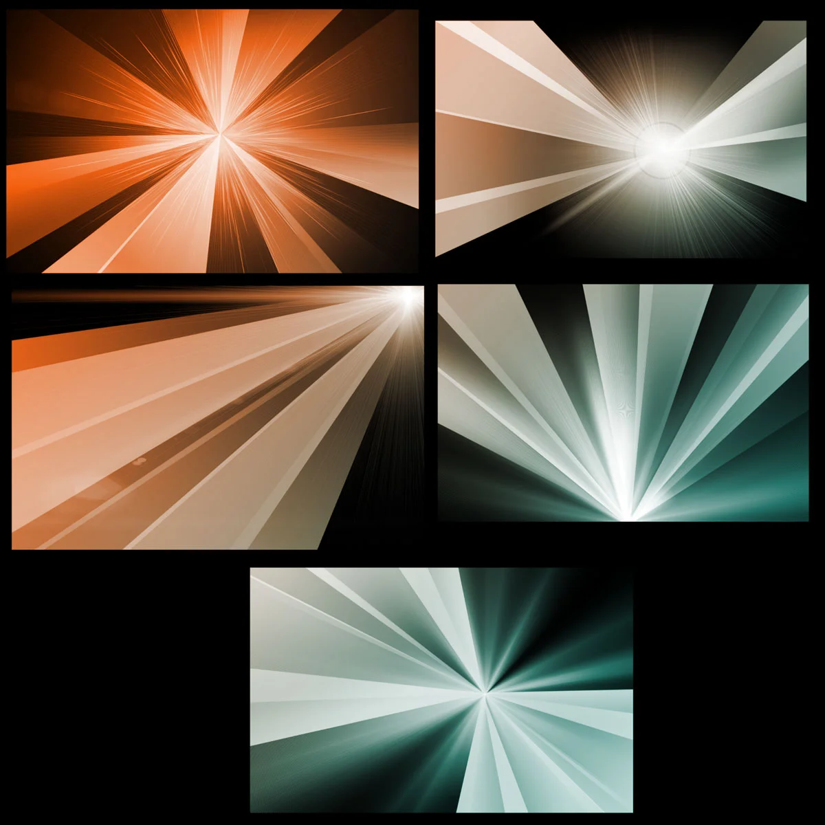 Gradient Ray Brushes 