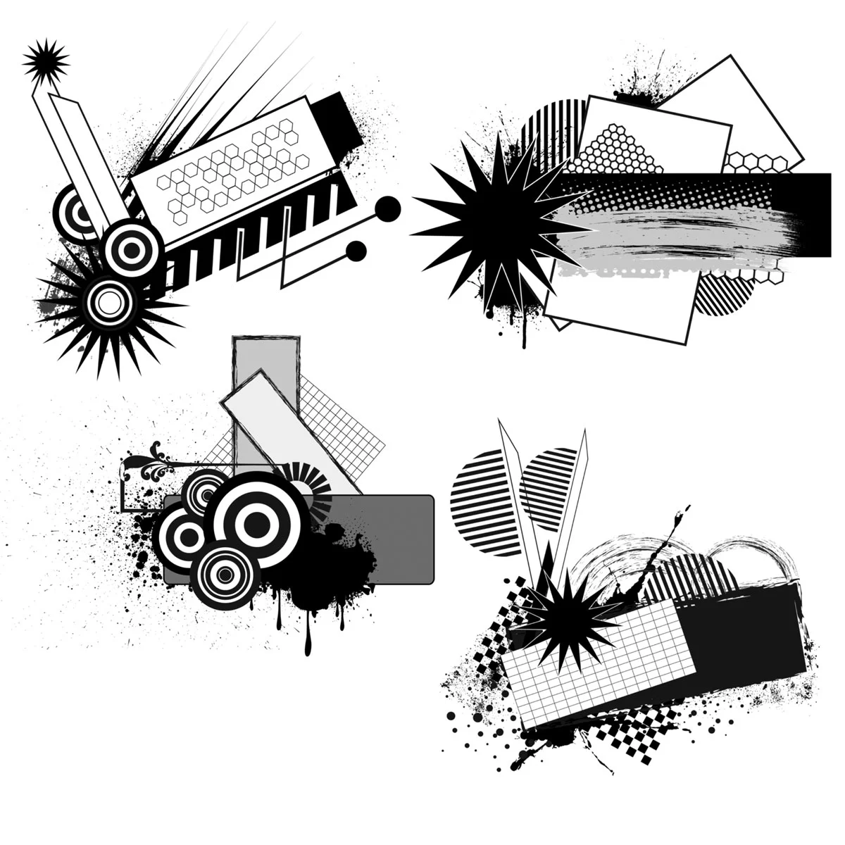 Geometric Grunge Brushes