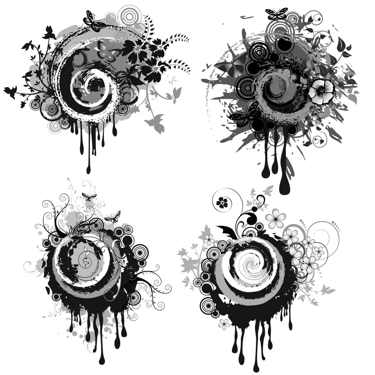Grunge Wreath Brushes