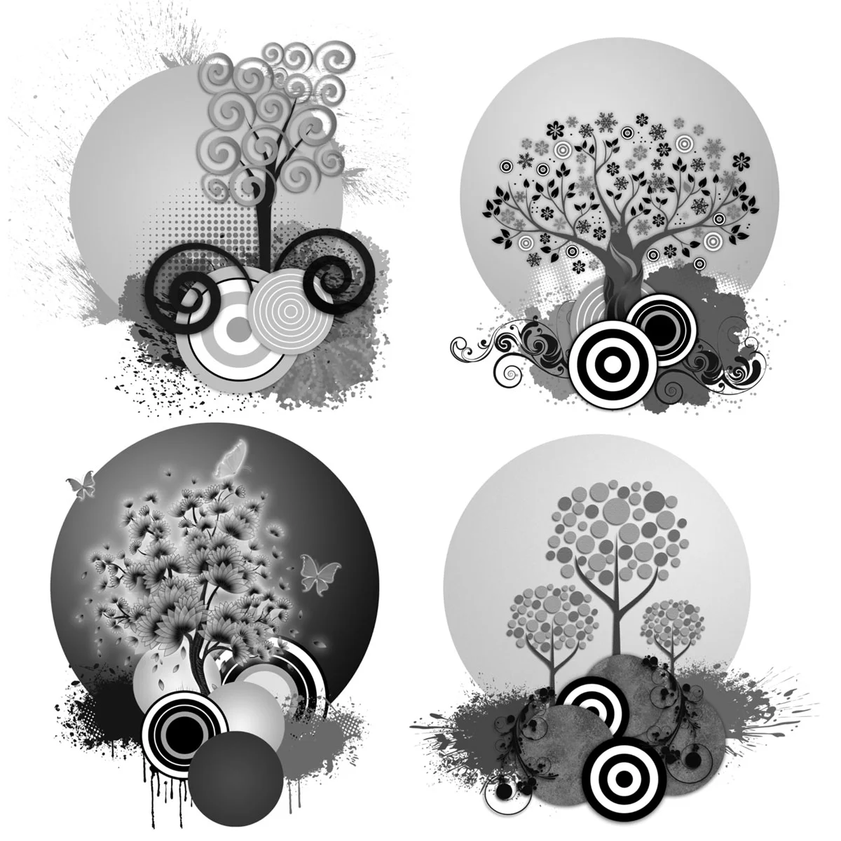 Tree Collage Brushes