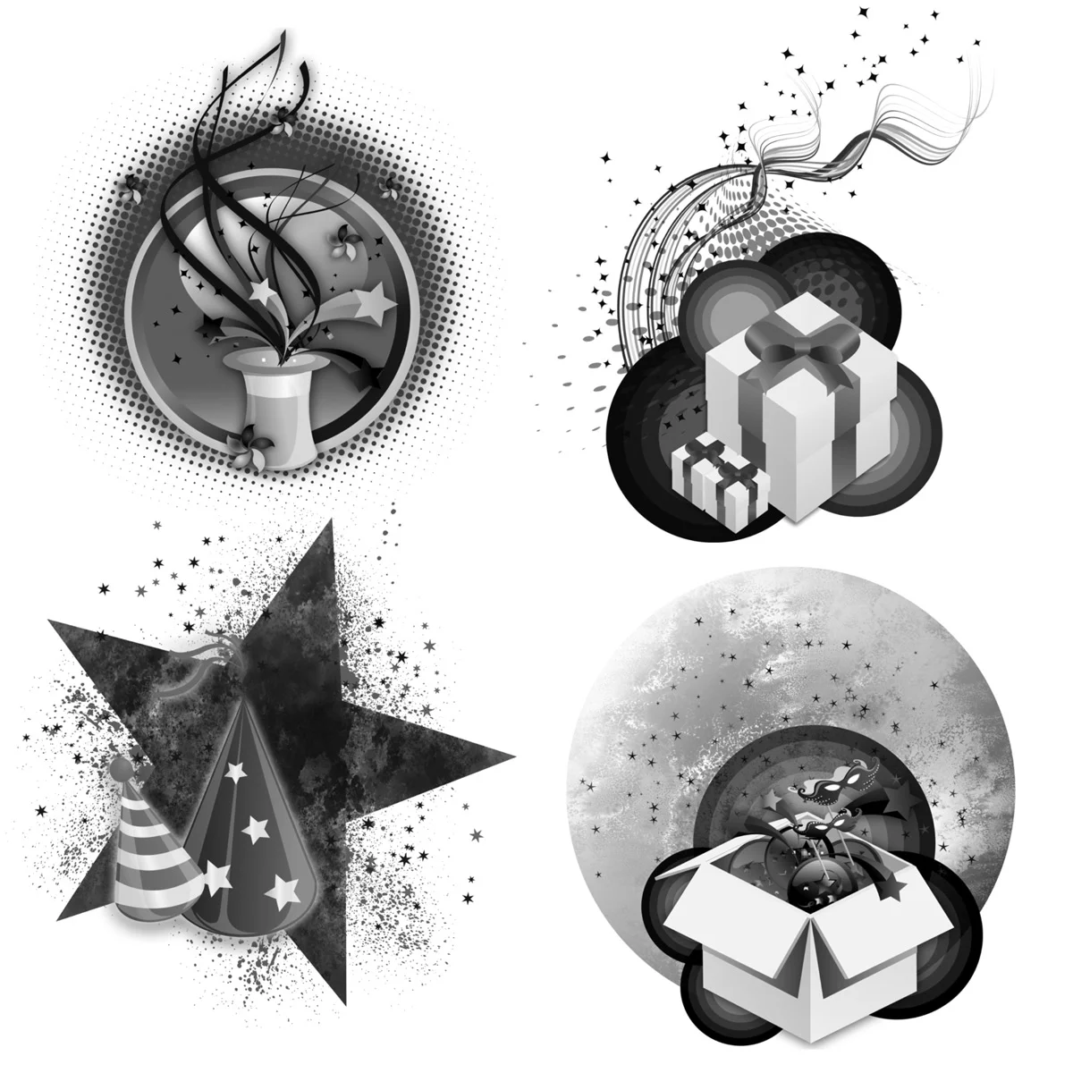 Party Collage Brushes