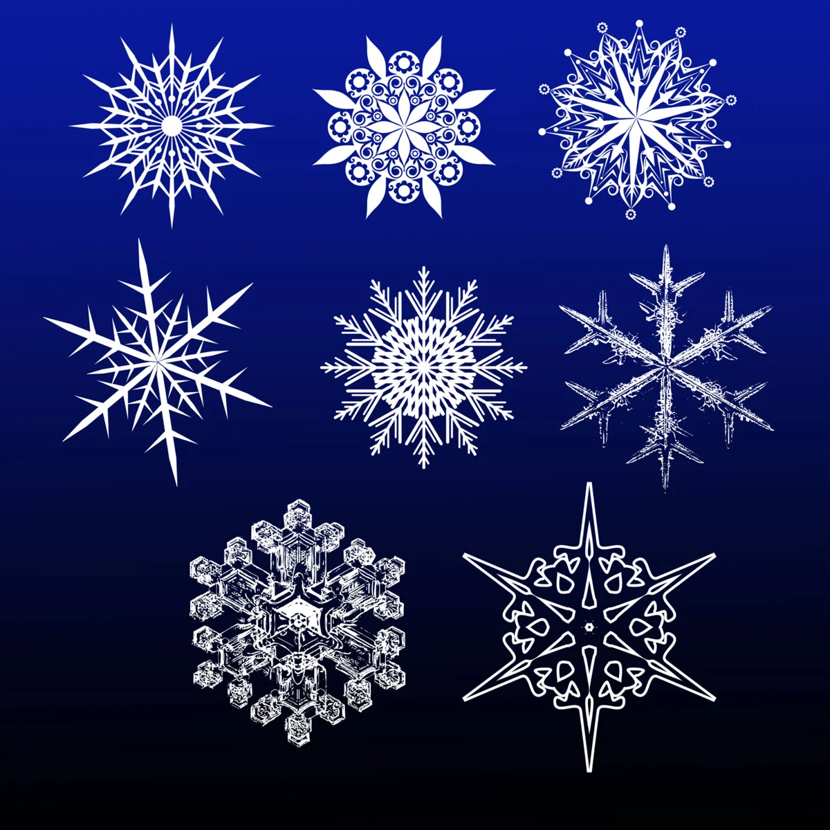 Snowflake Brushes
