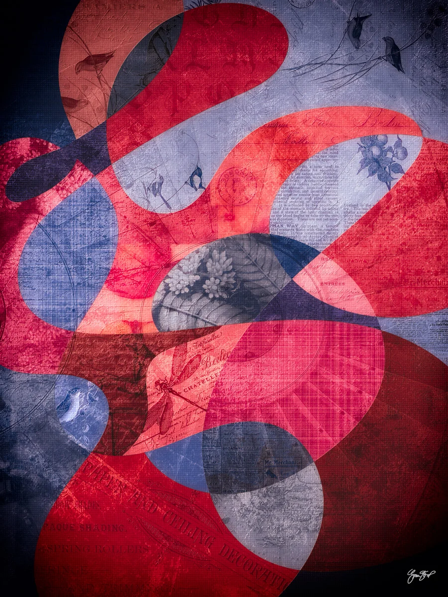 Burgundy &amp; Navy Collage