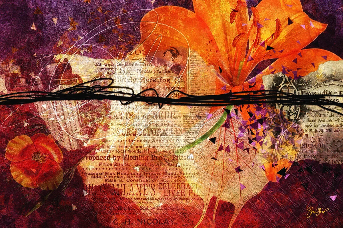 Purple Sky Over Orange Fields