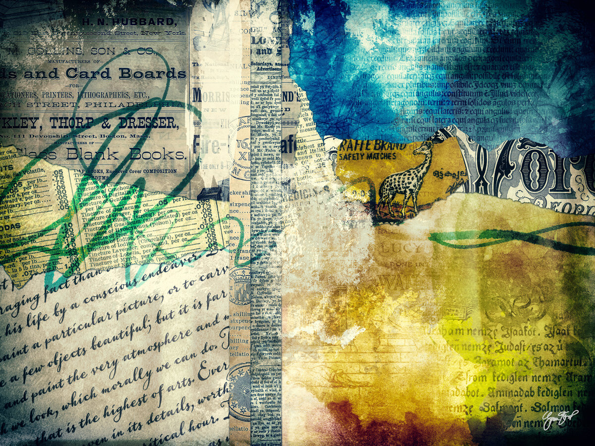 Giraffe Book Collage