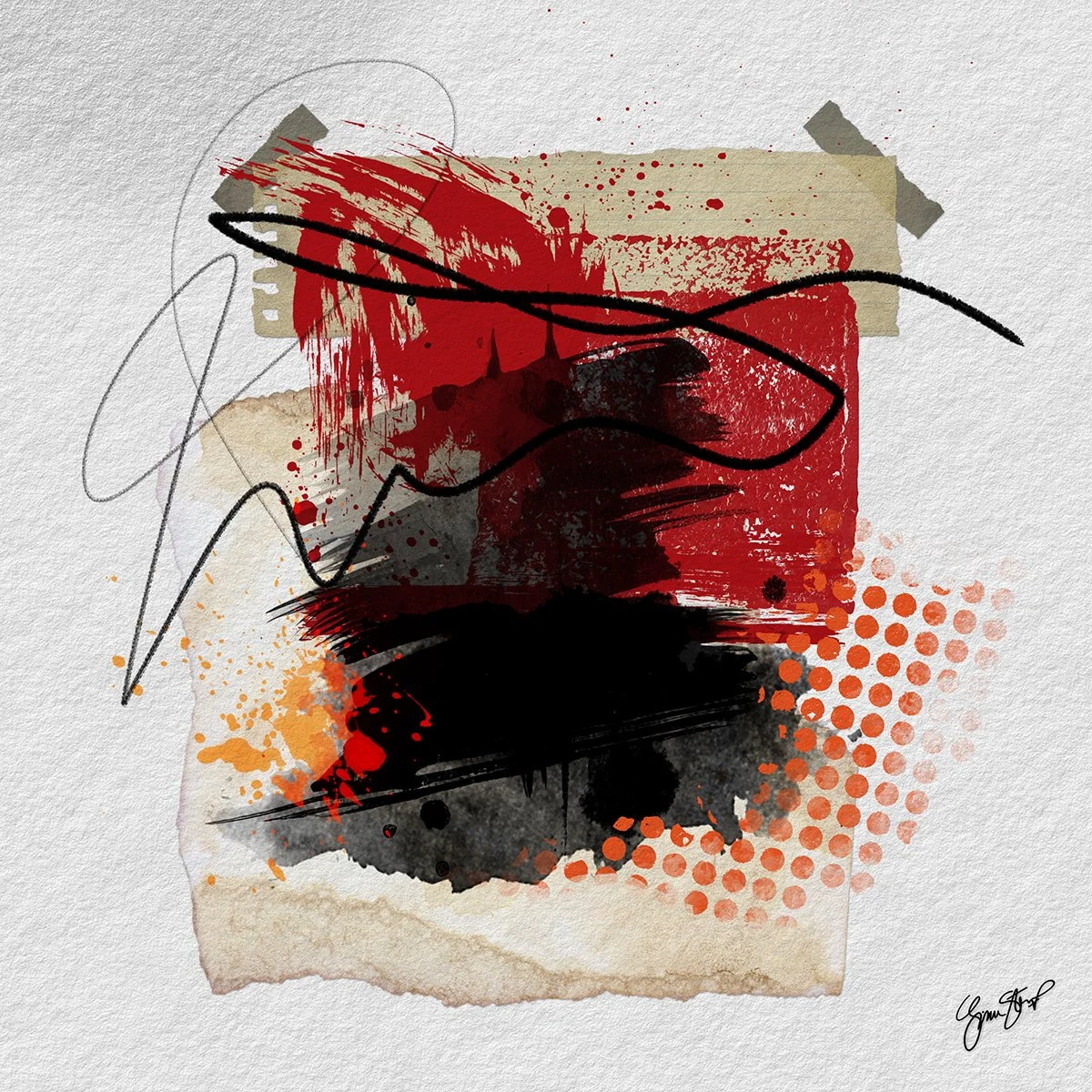 Red Distressed Papers
