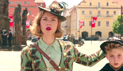 Jojo and his mother strolling the streets together.