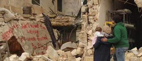 Aleppo in ruins.