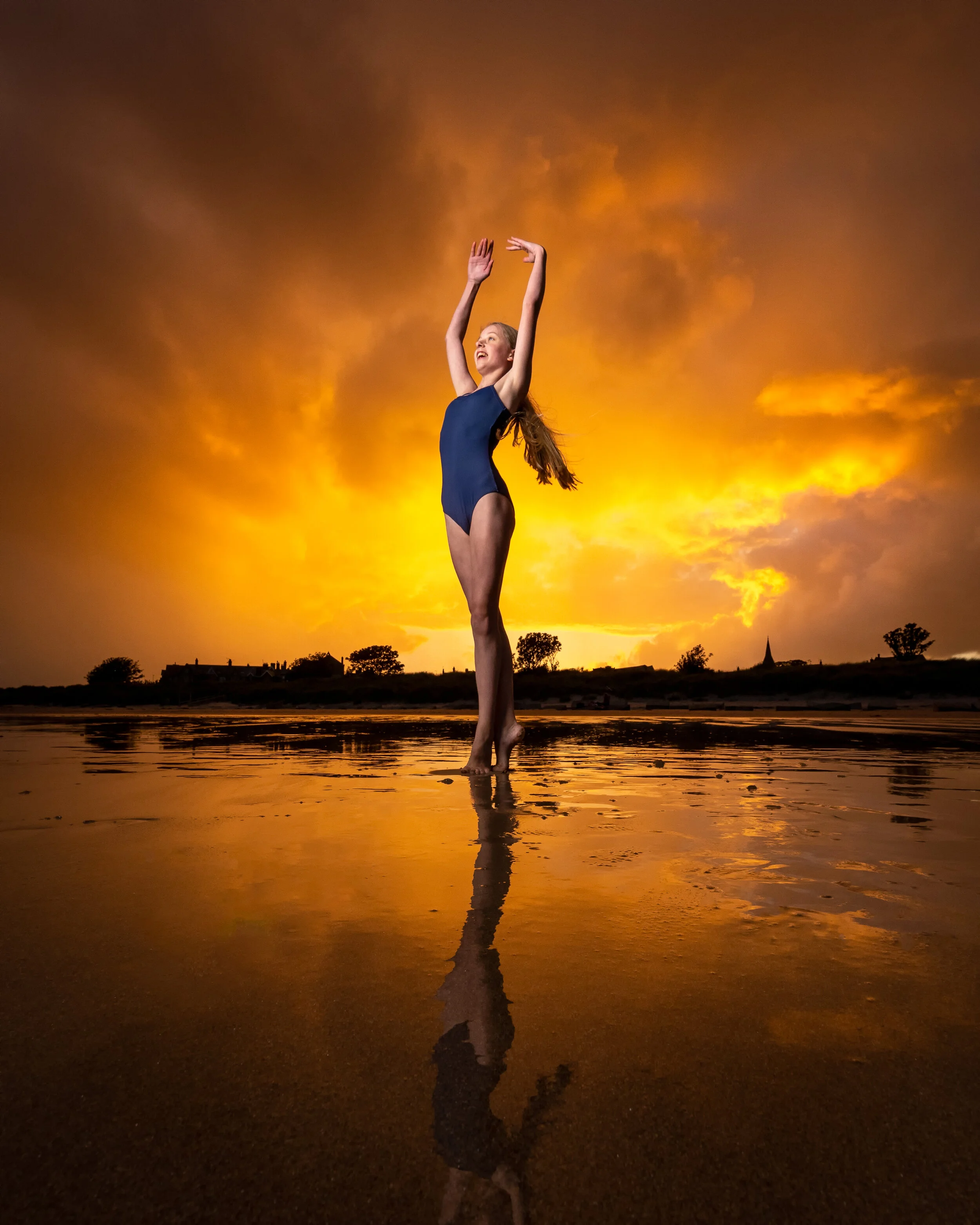 Fire Sunset - Alnmouth