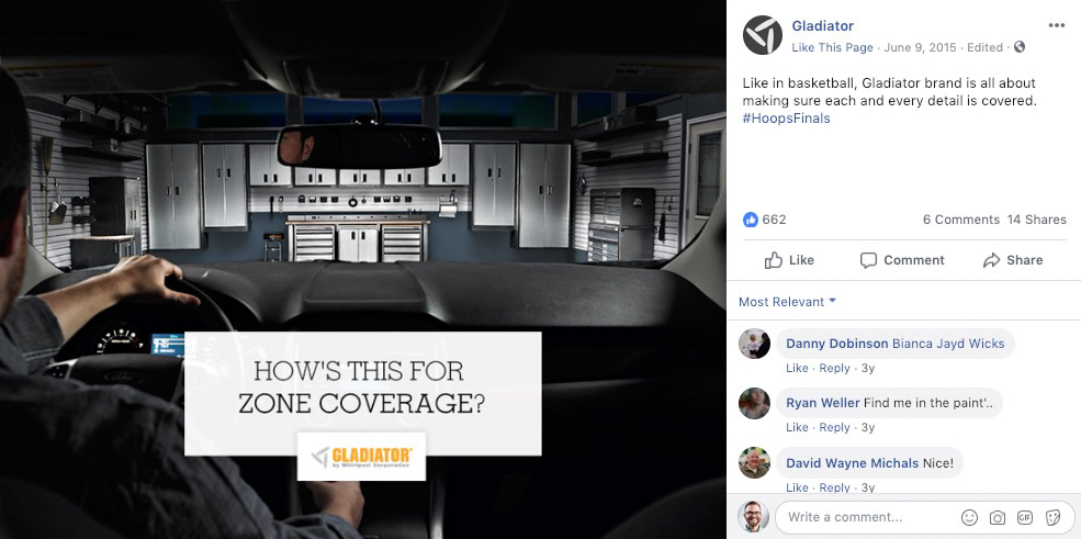 Garage Organization on Facebook