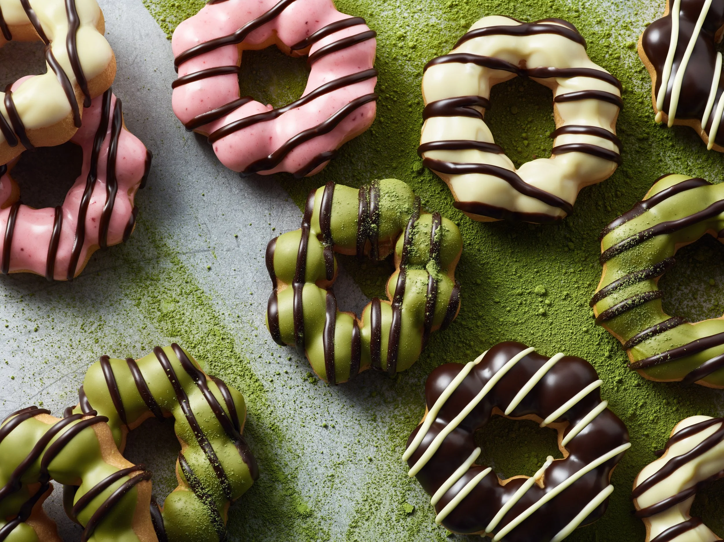 Matcha Mochi Donuts & Variety