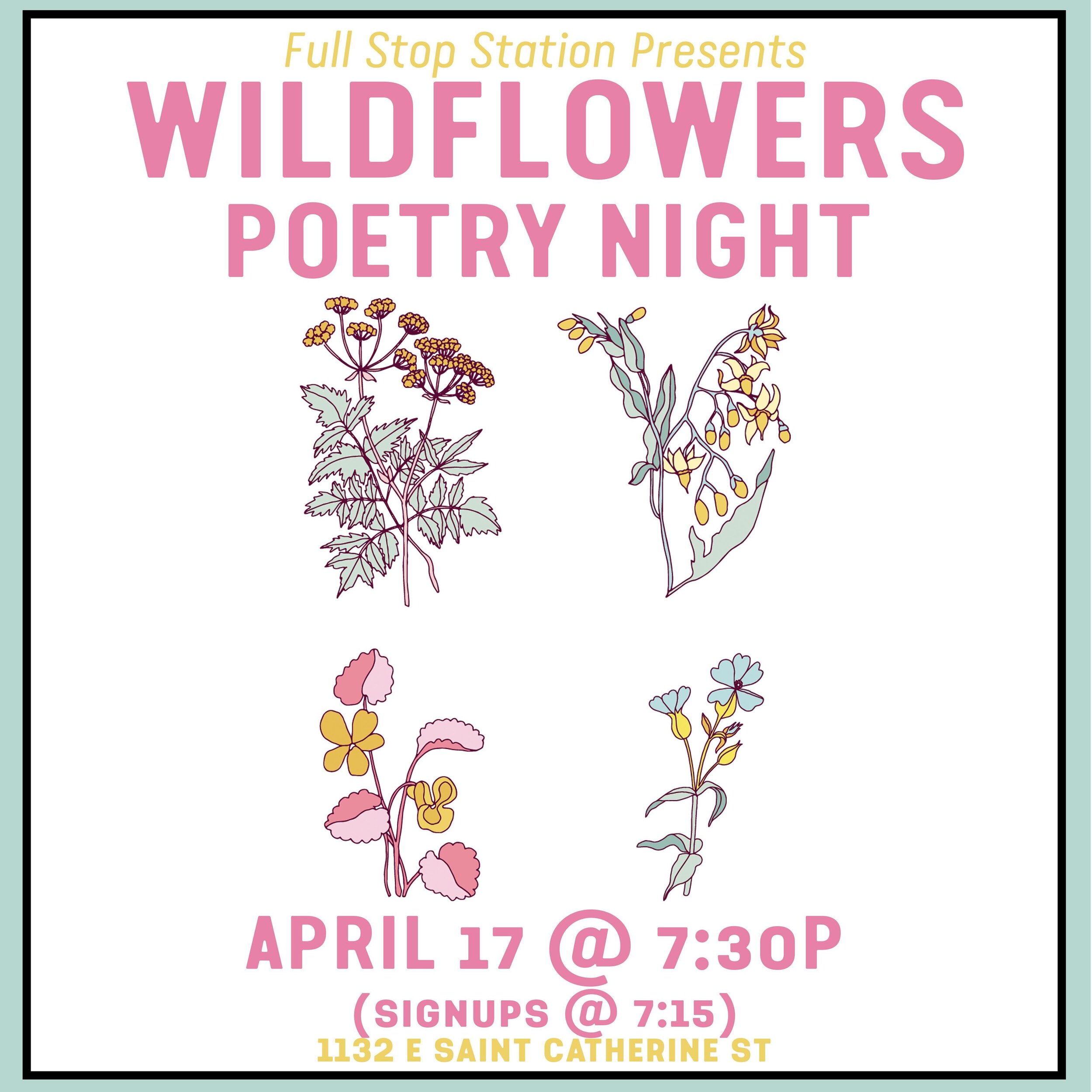 Wildflowers is in 10 days. Come share your art with us! 💐 Check out @wildflowers.openmic for more events and info! Sign ups at 7:15. $1 off drafts for the event. &hearts;️&hearts;️&hearts;️