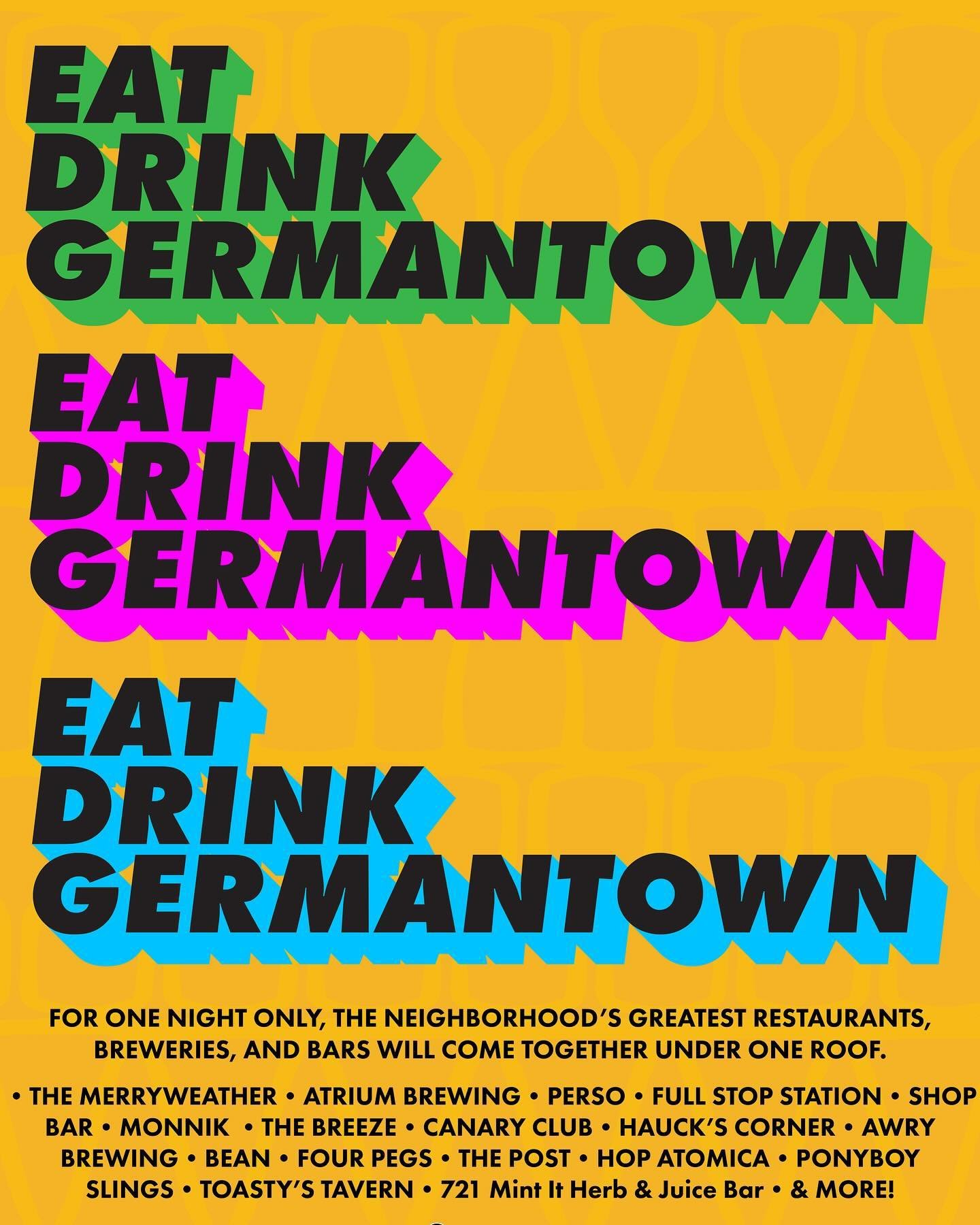 Tonight is Eat Drink Germantown!!! We will be at the Germantown Gables tonight slinging samples at the event. Come see us if you plan to join! 🥑☕️👀

Thanks to @greatergermantown for having us. We can&rsquo;t wait to hang out with all our fav local 