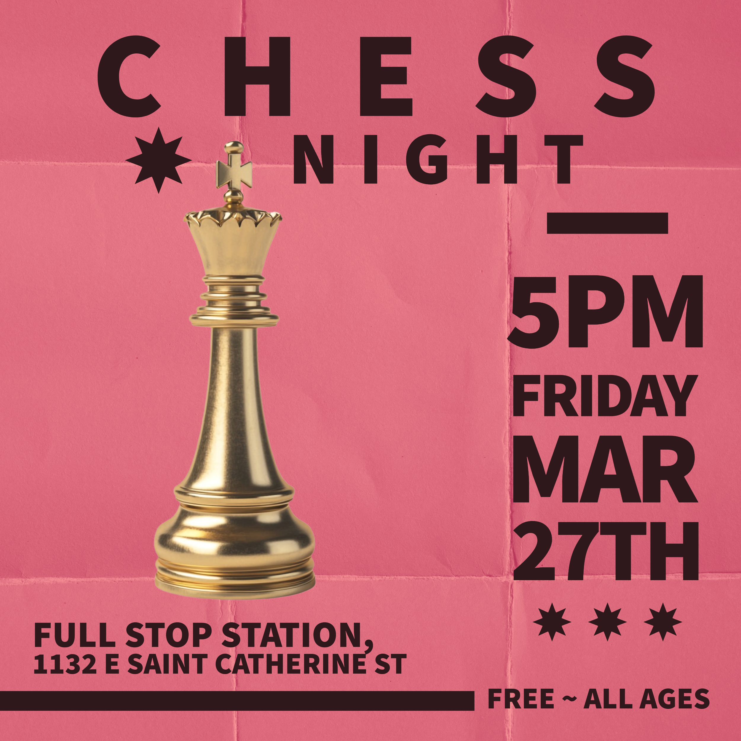 Full Stop Presents: Chess Night