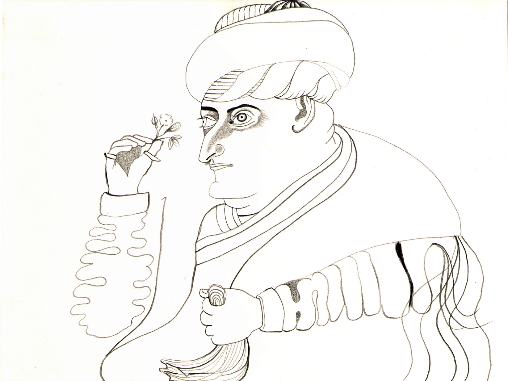  O.T. ( arab duo ), 2008  Bleistift auf Papier, 26.5x35.5cm 