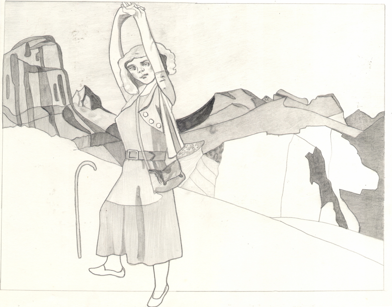  O.T. ( Serie Balthus 10 ), 2019  Bleistift auf Papier, 26x35.5cm 