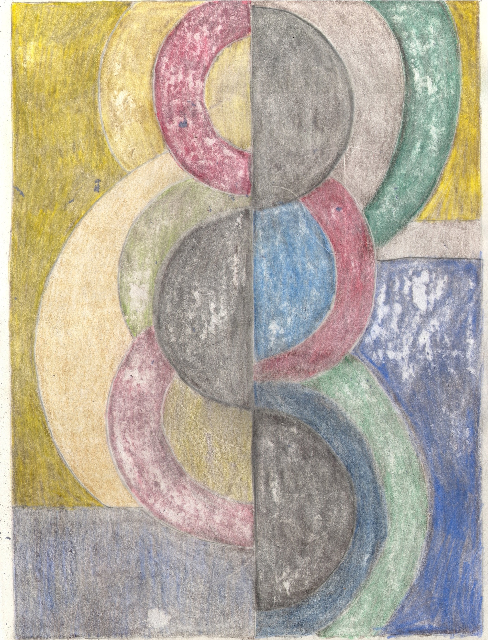  O.T. ( Serie Famlilie Delaunay 2 ), 2018  Bleistift auf Papier, 26x35.5cm 