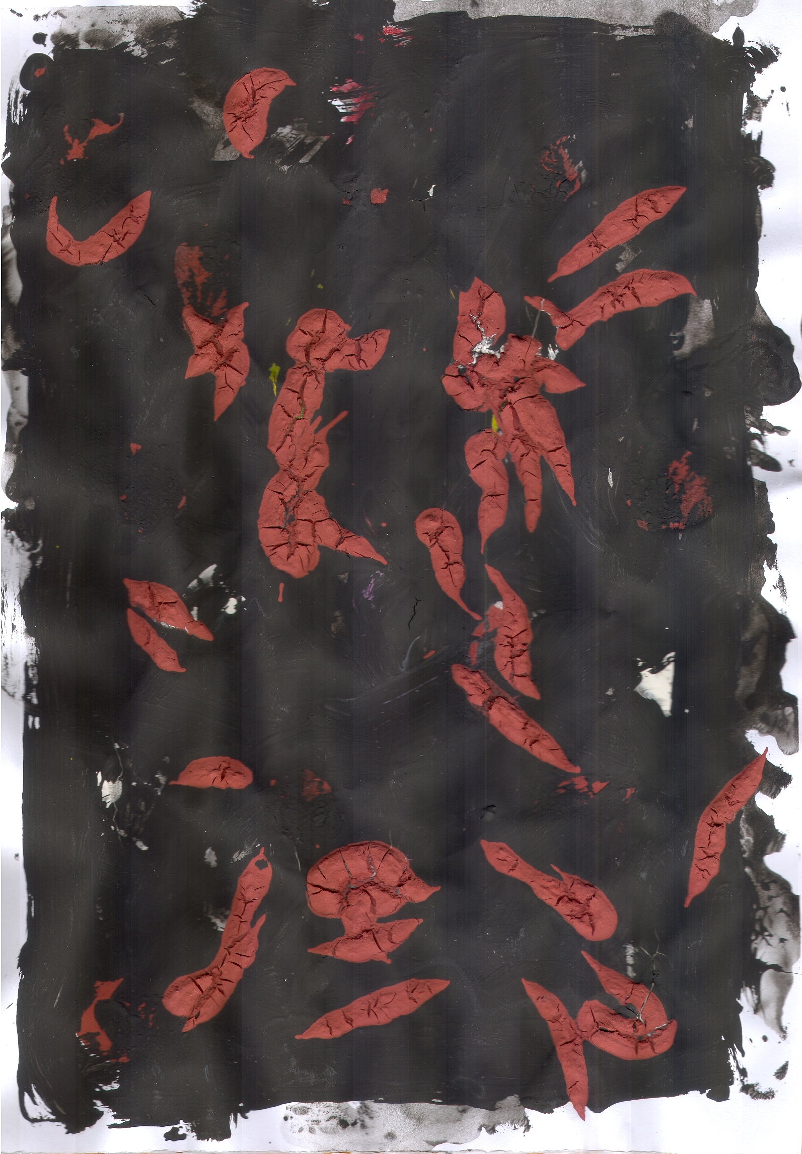  O.T. ( abstrakt xiv ), 2017  Tempera Papier, 29.8x21cm 