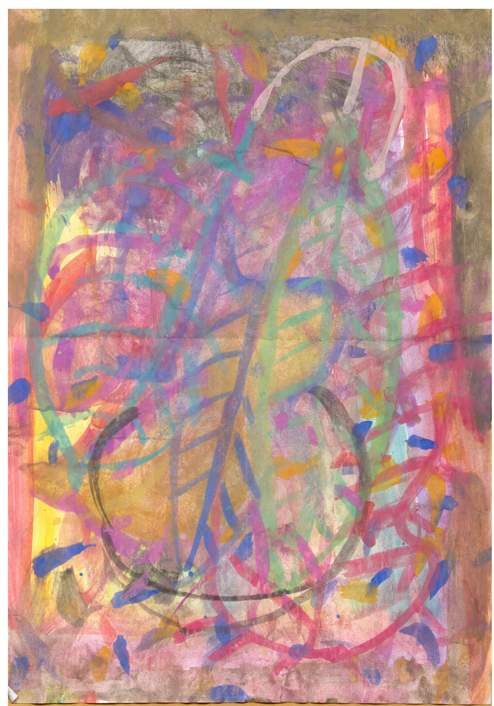  O.T. ( Penis ), 2015  Tempera Bleistift Buntstift Papier, 29.8x21cm 