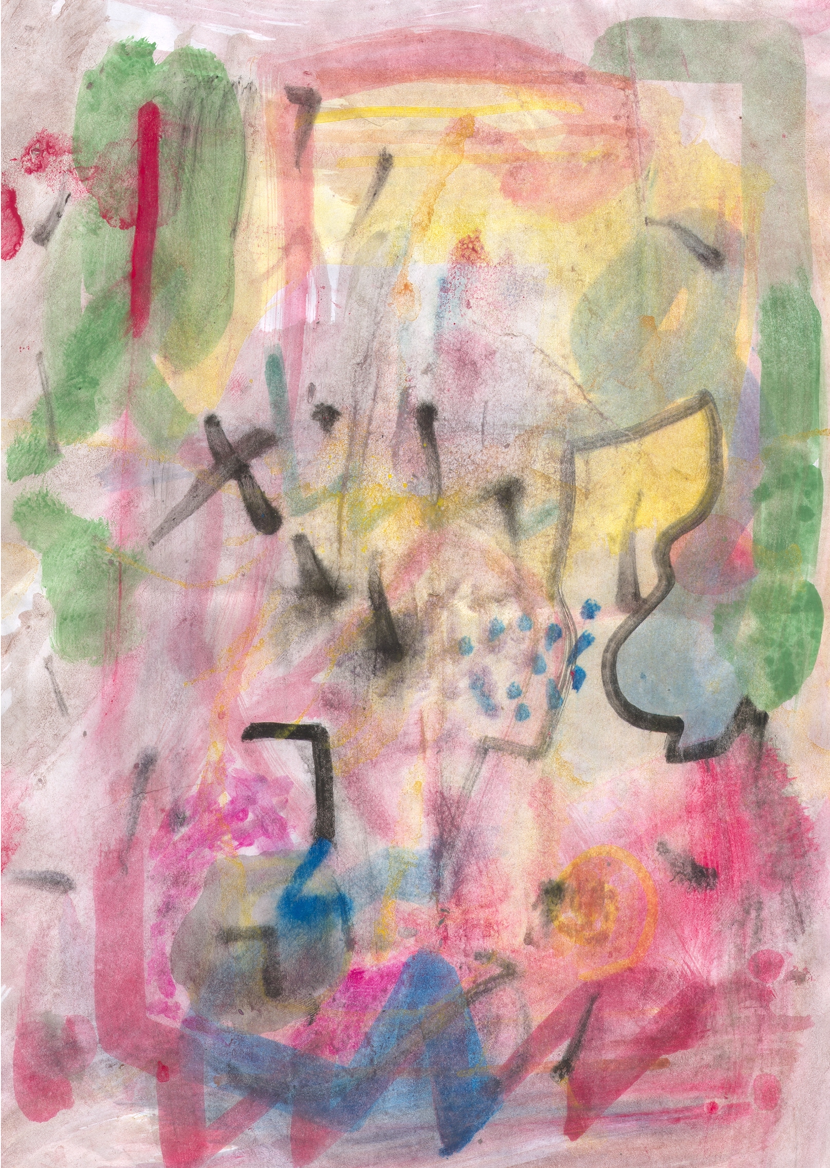  O.T. ( abstract composition ), 2015  Tempera Papier, 29.8x21cm 