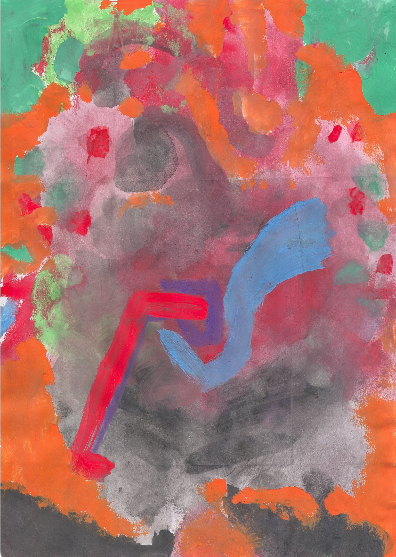  O.T. ( Komposition II ), 2015  Tempera Papier, 29.8x21cm 