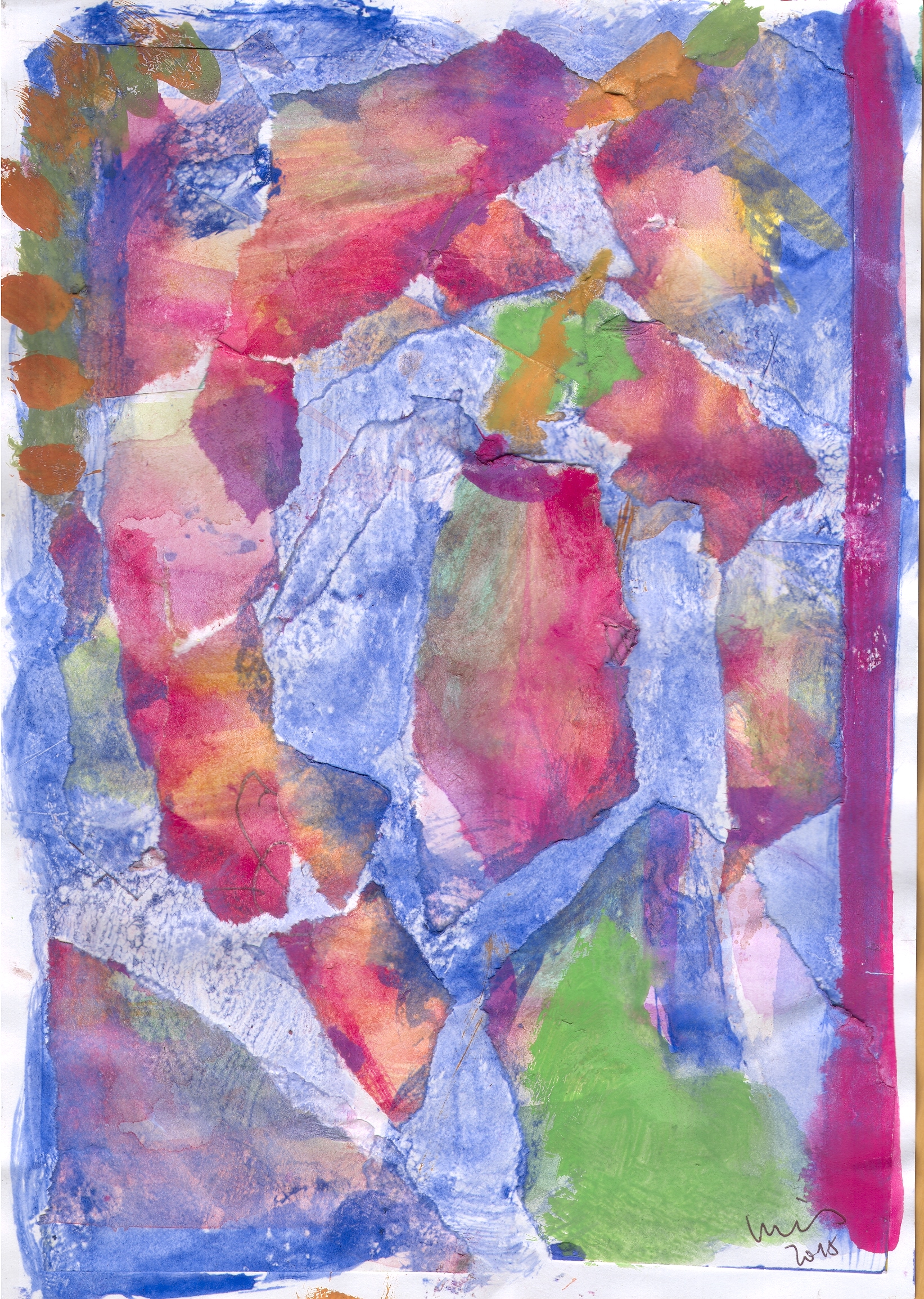  O.T. ( Komposition ), 2015  Tempera Papier, 29.8x21cm 