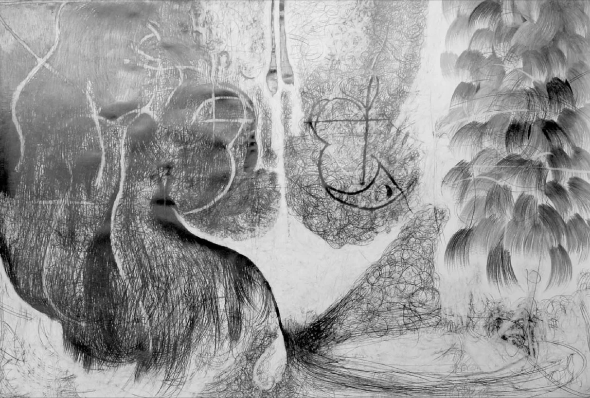 O.T. ( schmrrhrr smblsm ), 2006 Bleistift auf Papier, 200x260cm