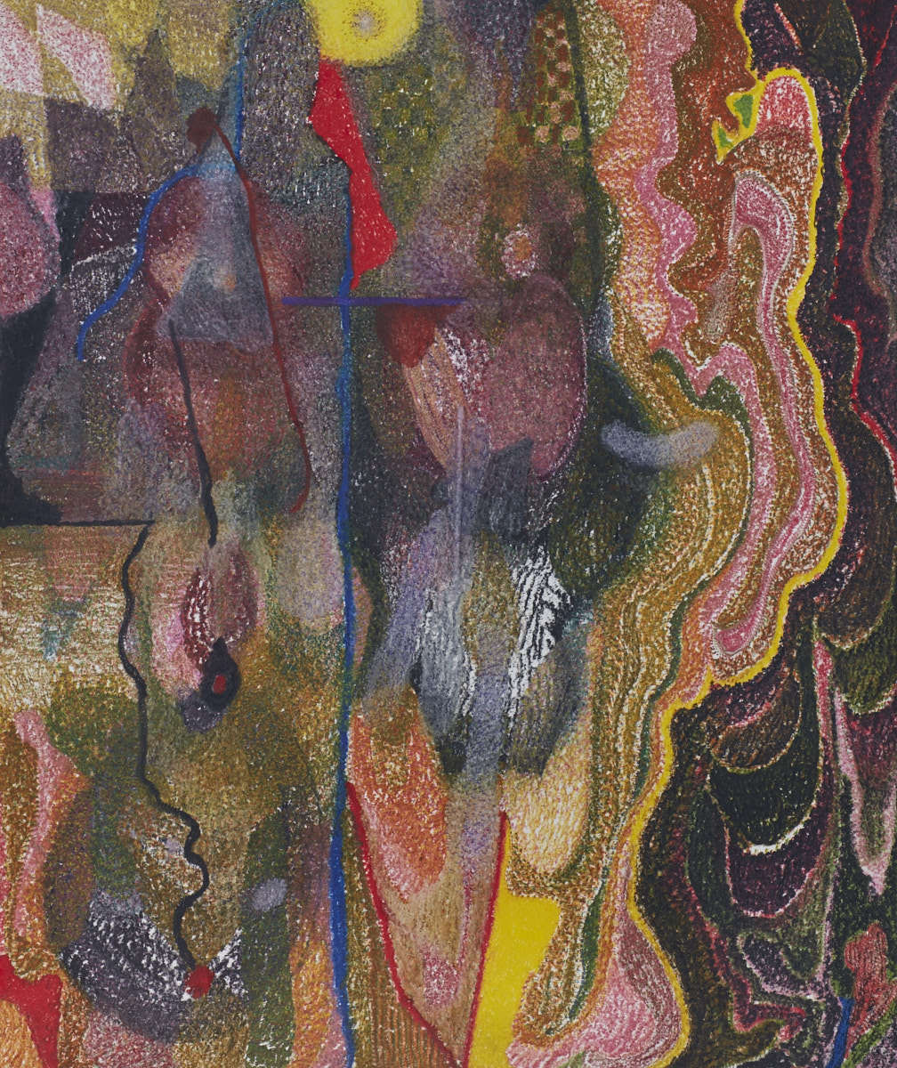  O.T. ( abstrakt ), 2018  Buntstift auf Papier, 150x180cm 