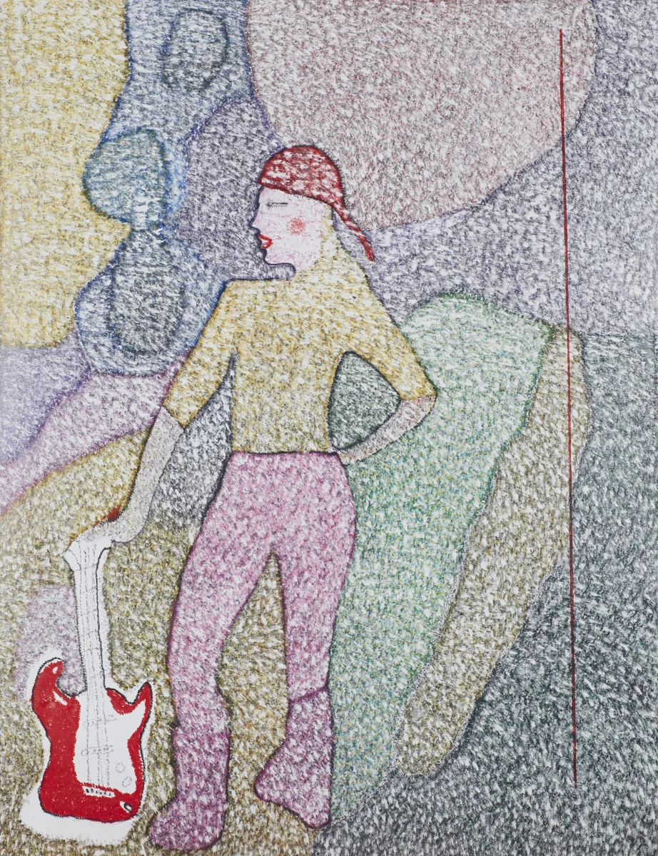 O.T. ( Fantasy IIII ), 2019 Bleistift Buntstift auf Papier, 150x180cm